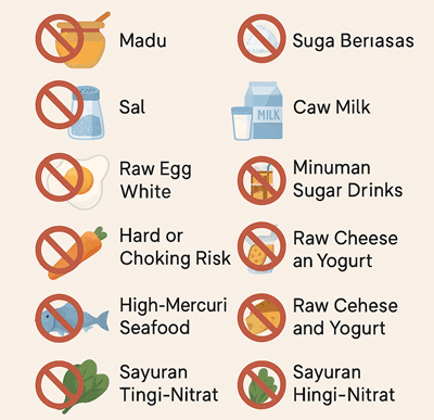 10 Makanan yang Harus Dihindari Bayi di Bawah 1 Tahun